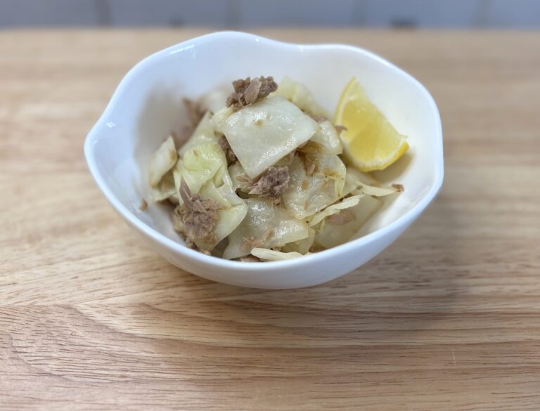 Month 4Side DishLOCKEDStir-Fried Cabbage and Tuna with Mentsuyu